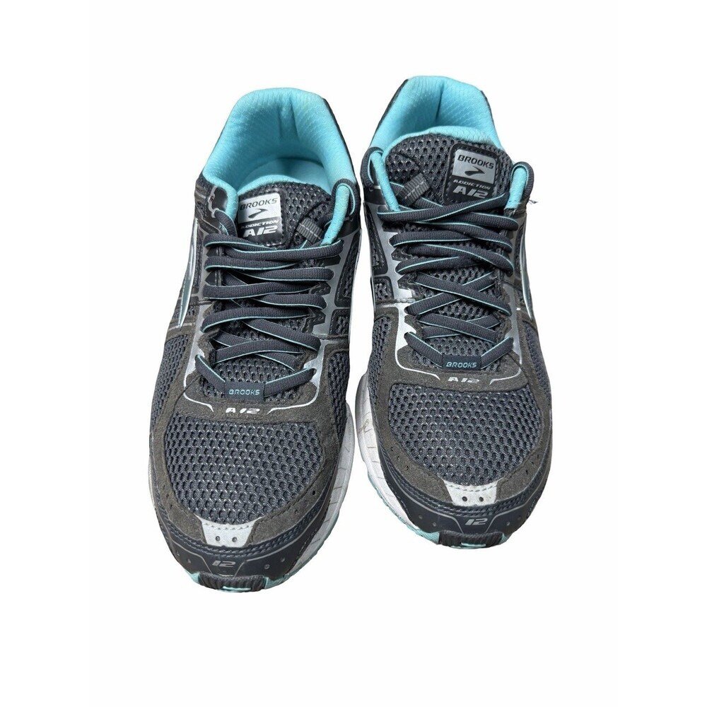 Brooks Addiction 12 Running Shoes Women's Size 9.5 B Grey Teal A12 DNA Sneakers - Picture 7 of 9